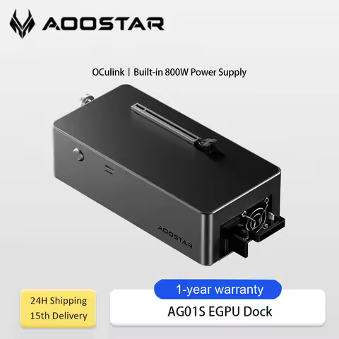 AOOSTAR AG01 EGPU Oculink Dock PCIe 4.0 x4 64Gbps External Graphics Card Enclosure for RTX 4070/7700