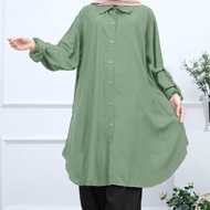 KEMEJA Jumbo XXL Tunic Shirt LD 120 Women's Shirt Collar