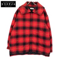 Balenciaga Red Check Quilted Jacket, Size 34
