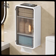 [8C15] Punch-free Wall-mounted Tissue Box Transparent High-value Ra High-end Storage Box Simple Larg