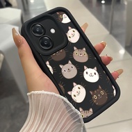 Case For OPPO A3 4G A3 Pro 5G A3X 4G A3X 5G A40 A60 5G Three-Color Cat Phone Silicone Shockproof