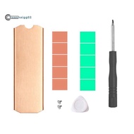 .Copper M.2 SSD HeatSink Hard Disk Cooler with Thermal Solid State Disk Radiator 0.5mm for M.2 2280 