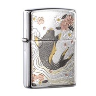 【ZIPPO官方旗艦店】日本傳統風格-櫻花鯉魚風打火機 ZA-5-26I