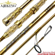 Joran Pancing spinning (5'6ft - 7'0ft) Ajiking Platinum Gold Spinning Fishing Rod Joran Ikan joran udang lembut