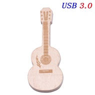 Wooden Guitar USB 3.0 Flash Drive 128GB Free Custom Logo Memory Stick 64GB High speed Pen Drive 32GB