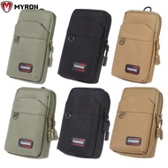 MYRON Men EDC Molle Bag Camping Hunting Phone Pouch Waist Purse Tactical Single/double Layer Outdoor