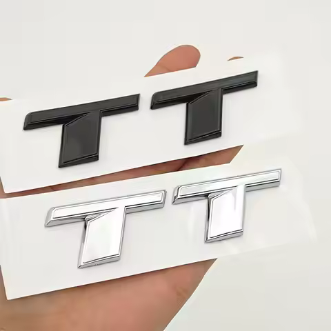 3D ABS Chrome Black Letters TT Logo Car Rear Trunk Emblem Badge Decal for TT RS MK1 8N 8J MK3 8S MK2