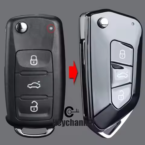 3 Button Car Key Shell Modified Flip Folding Key Case Golf 8 Style Casing for Golf Tiguan Polo Jetta