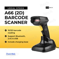 POSDECK A66 2D Wireless Barcode Scanner Bluetooth QR Bar Code Scaner Scan Barang POS System