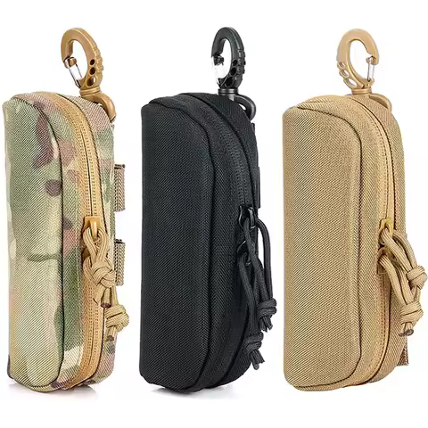 Tactical MOLLE Eyeglass Case: 1000D Nylon, Shockproof, Portable—Suitable as Hunting Goggles Box & Ou