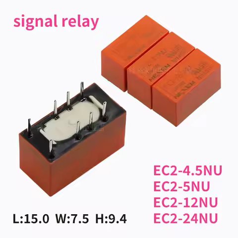 5Pcs NEC Relay EC2-4.5NU EC2-5NU EC2-12NU EC2-24NU 2A 8Pin Synchronous TX2-5V G6S-2-5VDC G6S-2-12VDC