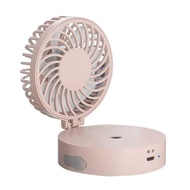 Misting Fan Foldable Portable Fan with Cooling Humidifier Colorful Nightlight Quiet 3 Speed Handheld