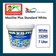 7L DULUX Maxilite Plus Eulsion Paint For Interior Wall (White) 7Liter Ceiling Wall Chalky Paint Cat 