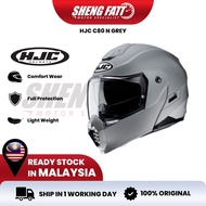 HJC C80 N GREY Full Face Helmet Motor Visor Topi Keledar Keselamatan Full Face Original Superbike SIRIM