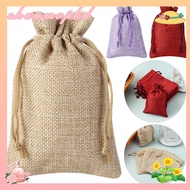CHANMVPHD Drawstring Pouch  Hessian Burlap Christmas Wedding Favor