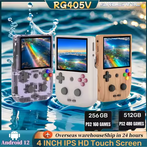 ANBERNIC RG405V Official Store Retro Portable Handheld Video Game Console 4 INCH IPS Touch Screen An