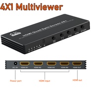 HDMI Matrix พร้อม Multiviewer 4K HDMI Quad Multi-Viewer Matrix 4X2 HDMI Multiviewer Switch 4X1 Quad 