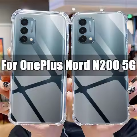 Clear Phone Case for OnePlus Nord N200 5G TPU Transparent Case OnePlus N 200 6.49" DE2118 Shockproof
