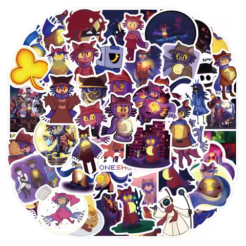 60Pcs Oneshot Stickers Niko Cartoon Game Graffiti Stickers DIY Mobile Computer Waterproof Stickers