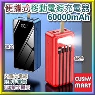 AGERU - 66W Portable Fast Charge Power Bank 60000mAh USB Charger [Black/Red] ; AGERU - 66W 超級快速流動充電器