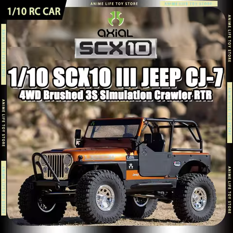 1/10 Axial Scx10 III Jeep CJ7 Simulated Brushed 3S Rc Car Crawler 4WD Off Road Remote Control Rock C