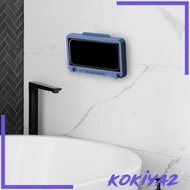 [Kokiya2] Shower Waterproof Phone Case Mount Sturdy Easy Installation 360 Swivel Universal for Kitchen Wall Mirror