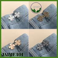 JAIME401 1pc Detachable Buckle Four Leaf Clover Waist Preferred Retraction Buckle Jeans Waist Button