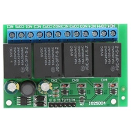 Relay Module, 4 Channel Flip-Flop DC 12V Bistable Self-Locking Relay Module Low Pulse Relay 6-24VDC 