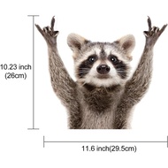 Raccoon Pattern Car Side Window Decal Vinyl Stickers Perforated Funny Car Window Decal Left and Righ