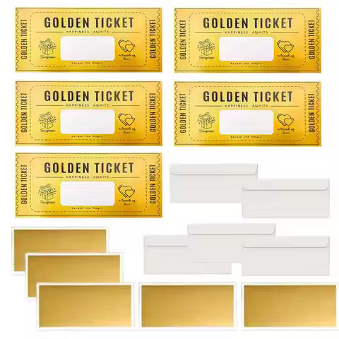 1Set Golden Ticket Scratch-off Card Scratch Off Ticket Concert Ticket Scratch-off Card Cinema Vouche