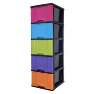 B9650MC Century Drawer Multi Colour 5 Tier