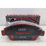 Honda City TMO / T9A Front Disc Brake Pad Set QHUK Brake Depan 4 Keping - 1 Set Honda City Brek Depa