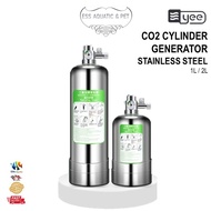 YEE Plants Tank Carbon Dioxide CO2 Bottle Stainless Steel Cylinder 1L/2L Reactor Aquarium DIY CO2 ta