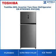 Toshiba 661L PureBIO Origin Inverter Two Door Refrigerator GR-RT835WE-PMY(58) Fridge