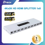 DTECH  4K HDMI SPLITTER 1*8 Support all HDMI input devices 1 In 8 Out 340MHz 3.4Gbps HDMI signal ban