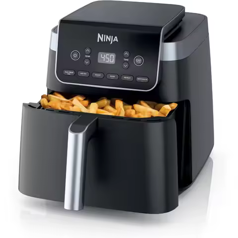 Ninja Air Fryer 6.5 QT Pro XL Capacity fits 9lbs of Wings 6-in-1 Max Crisp Reheat & Dehydrate Nonsti