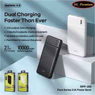 SG_Premium REMAX RPP-255 2.1A 10000mAh/ Portable Power Bank 2x USB Output, Slim, lightweight, Micro USB, TYPE C Input