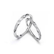 LOVE LOVE Couple Ring Mobius Ring New Style s925 Sterling Silver Open Adjustment Ring LOVE Token