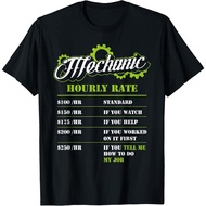 Car Mechanic Hourly Rate Fathers Day T-Shirt