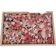 Set 50 kẹp tóc mix hình ngẫu nhiên siêu cute tone màu hồng cam Women Nữ