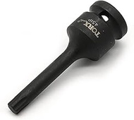 TMAX IP45 3 Inch Long Black Impact Torx Plus 6 Point Socket Bit 1/2 Inch Square Drive Auto Repair To