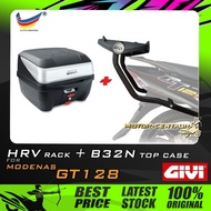 SET KOMBO KOTAK/BOX GIVI B32N TOP CASE + GIVI MODENAS GT128 HRV HEAVY DUTY RACK