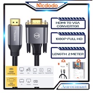 Mcdodo VGA Cable 1080P HDMi to VGA Cable VGA to VGA Cable 2M Long Cable HDMI Cable VGA Cable For TV 