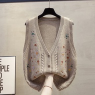 JIANDIYA | Embroidered V-Neck Knit Back new