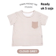 Last stock MOOI STRIPE POCKET TEE Children's Clothes Baby Clothes Tops Kids CBKS SO