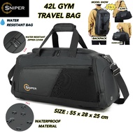 SP102)High Quality 3in1 Water Resistant 42L SNIPER Duffel Bag Gym Bag Travel Bag with Backpack funct
