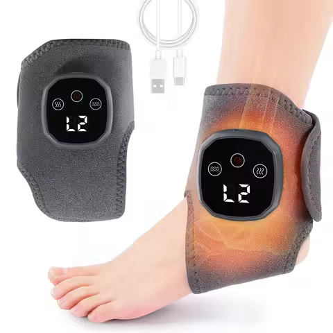 2026 New Electric Cordless Ankle Massager Hot Compress Ankle Foot Brace Wrap Warmer Wrist Tenosynovi