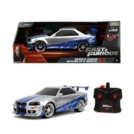 Jada Toys Fast & Furious Brian's Nissan Skyline GT-R (Bnr34)- Ready to Run R/C Radio Control Toy Veh