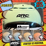 Helmet Motorcycle ARC Helmet ARC Ritz Pastel & Modern Color V2 - Modern Grey / Pastel Pink / Visor A