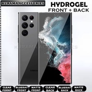 Hydrogel Front + Back Screen Protector Samsung S23 Ultra S23+ S23 Plus S23 5G